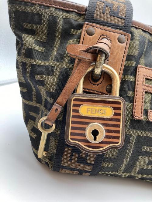 FENDI（フェンディ）FENDI (フェンディ) ミニトートバッグ ブラウンの古着・服飾アイテム