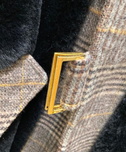 CULLNI（クルニ）CULLNI (クルニ) チェックフードコート ベージュ サイズ:２の古着・服飾アイテム