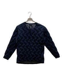 DESCENTE（デサント）の古着「ノーカラーダウジャケット」｜ネイビー
