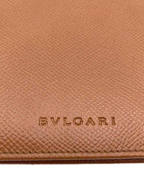 BVLGARI（ブルガリ）BVLGARI (ブルガリ) レザーカードケース ブラウンの古着・服飾アイテム
