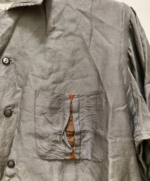 JOCKEY（ジョッキー）JOCKEY (ジョッキー) 60sオープンカラーシャツ グレー サイズ:Mの古着・服飾アイテム