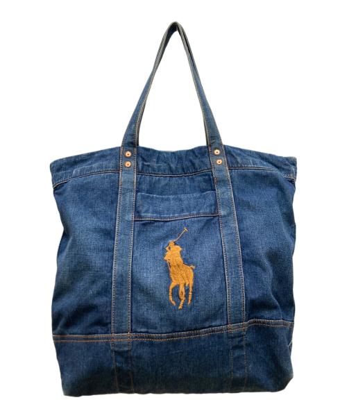 POLO RALPH LAUREN（ポロ・ラルフローレン）POLO RALPH LAUREN (ポロ・ラルフローレン) デニムトートバッグ インディゴの古着・服飾アイテム