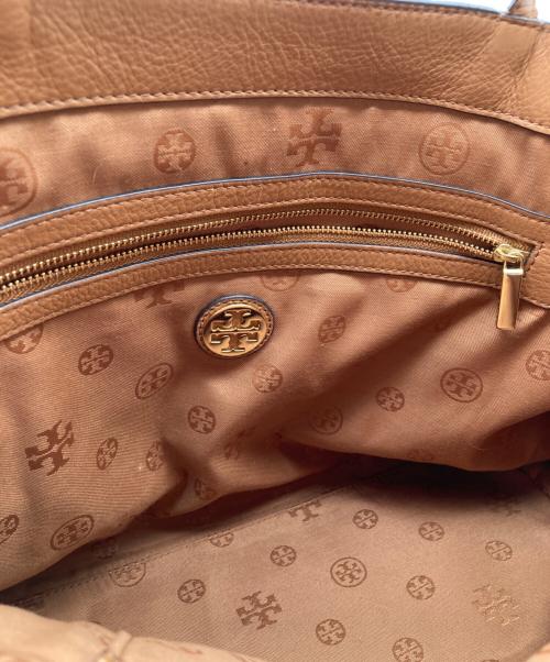 TORY BURCH（トリーバーチ）TORY BURCH (トリーバーチ) レザートートバッグ ベージュの古着・服飾アイテム