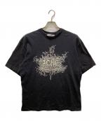 Acne studiosアクネ ストゥディオズ）の古着「グロー イン ザ ダーク ロゴTシャツ」｜ブラック