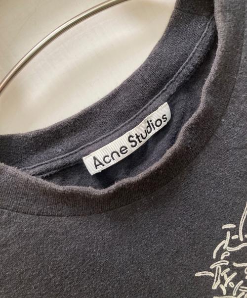 Acne studios（アクネ ストゥディオズ）ACNE STUDIOS (アクネ ストゥディオズ) グロー イン ザ ダーク ロゴTシャツ ブラック サイズ:XXSの古着・服飾アイテム
