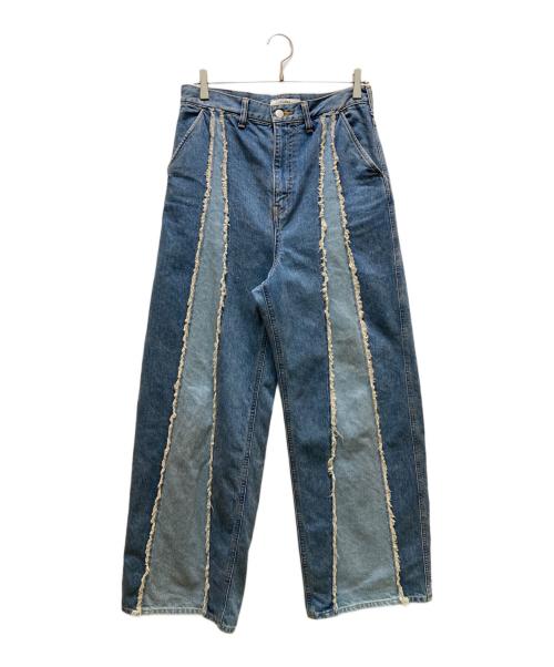 jieda（ジエダ）Jieda (ジエダ) SWITCHING OVER DENIM PANTS インディゴ サイズ:1の古着・服飾アイテム