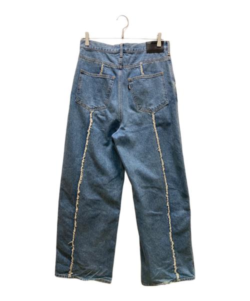 jieda（ジエダ）Jieda (ジエダ) SWITCHING OVER DENIM PANTS インディゴ サイズ:1の古着・服飾アイテム