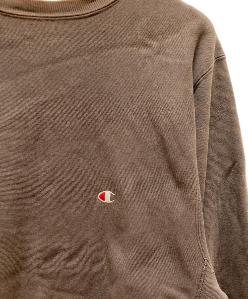 Champion REVERSE WEAVE（チャンピオン リバース ウィーブ）Champion REVERSE WEAVE (チャンピオン リバース ウィーブ) 90sクルーネックスウエット ブラウン サイズ:XLの古着・服飾アイテム