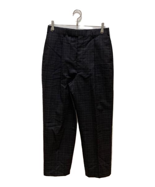 JOHN LAWRENCE SULLIVAN（ジョン ローレンス サリバン）JOHN LAWRENCE SULLIVAN (ジョン ローレンス サリバン) チェックウールパンツ グレー サイズ:44の古着・服飾アイテム