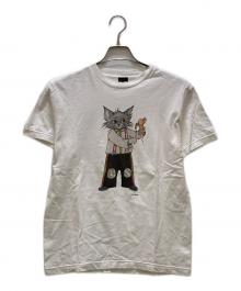 Tom&Jerry×Yuko Higuchi（トムトジェリー×ユウコ ヒグチ）の古着「コラボプリントTシャツ」｜ホワイト