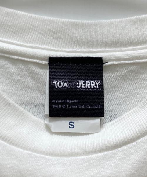Tom&Jerry（トムトジェリー）Tom&Jerry (トムトジェリー) Yuko Higuchi (ユウコ ヒグチ) コラボプリントTシャツ ホワイト サイズ:Sの古着・服飾アイテム