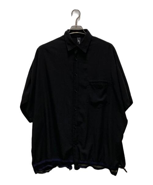 GROUND Y（グラウンドワイ）GROUND Y (グラウンドワイ) テープドルマンビッグシャツ ブラック サイズ:1の古着・服飾アイテム