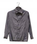 Yohji Yamamoto pour hommeヨウジヤマモト プールオム）の古着「二重襟ストライプシャツ」｜ネイビー×ホワイト