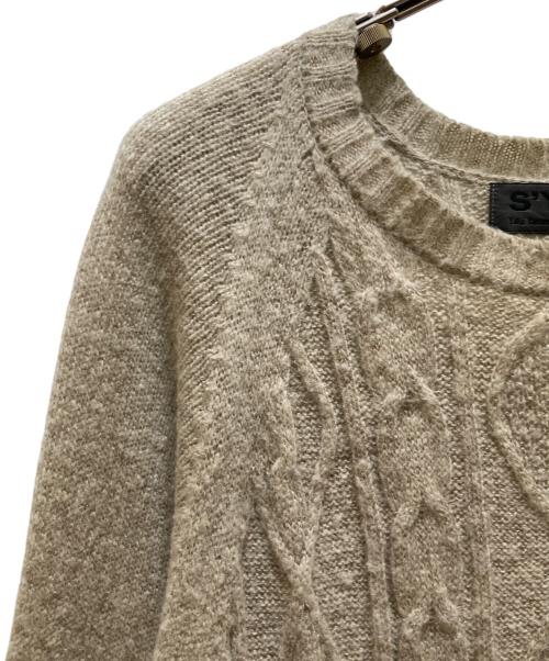 s'yte（サイト）s'yte (サイト) 段違いロングケーブルニット ベージュ サイズ:３の古着・服飾アイテム