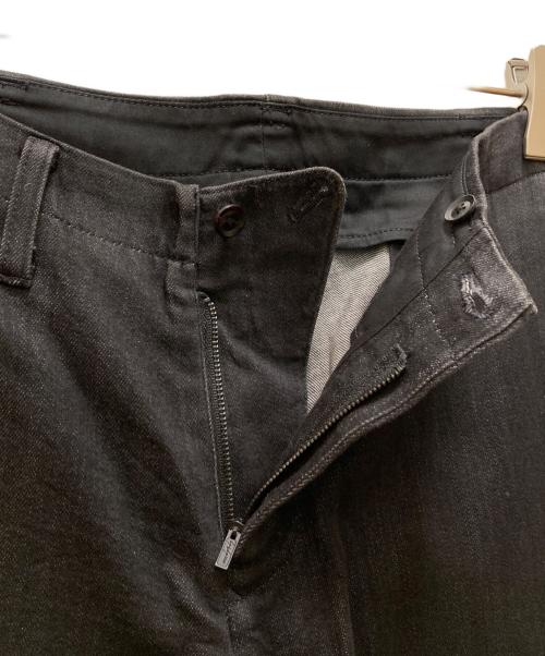 Yohji Yamamoto pour homme（ヨウジヤマモト プールオム）Yohji Yamamoto pour homme (ヨウジヤマモト プールオム) 左ファスナーポケットデニムパンツ ブラック サイズ:2の古着・服飾アイテム