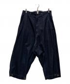 GROUND Yグラウンドワイ）の古着「ワイドデニムパンツ」｜インディゴ