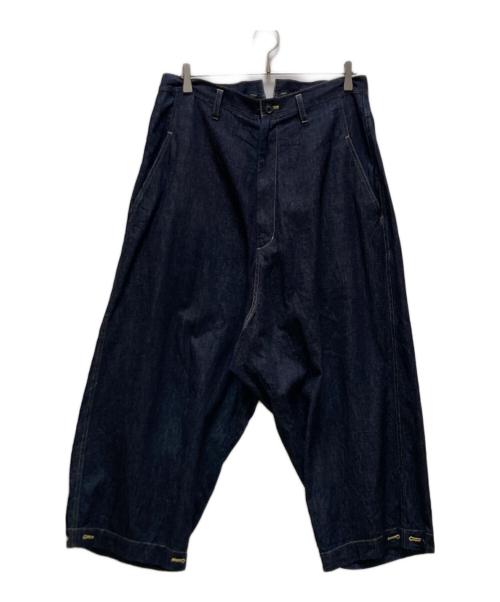 GROUND Y（グラウンドワイ）GROUND Y (グラウンドワイ) ワイドデニムパンツ インディゴ サイズ:3の古着・服飾アイテム