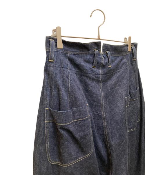 GROUND Y（グラウンドワイ）GROUND Y (グラウンドワイ) ワイドデニムパンツ インディゴ サイズ:3の古着・服飾アイテム