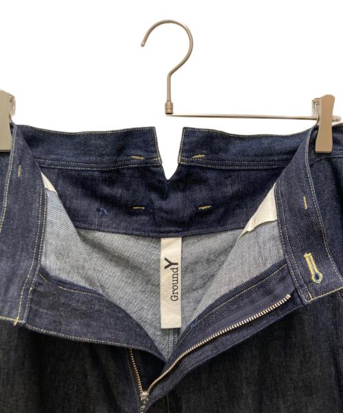GROUND Y（グラウンドワイ）GROUND Y (グラウンドワイ) ワイドデニムパンツ インディゴ サイズ:3の古着・服飾アイテム
