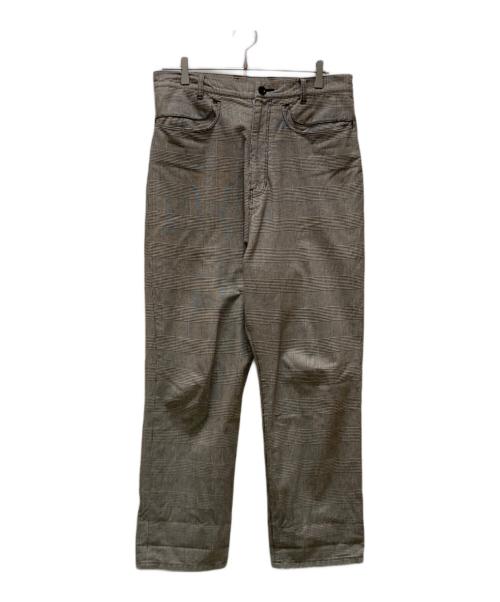 Yohji Yamamoto pour homme（ヨウジヤマモト プールオム）Yohji Yamamoto pour homme (ヨウジヤマモト プールオム) グレンチェックサルエルパンツ ホワイト×ブラック サイズ:2の古着・服飾アイテム