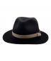 Yohji Yamamoto pour homme（ヨウジヤマモト プールオム）の古着「2トーンリボン中折れウールフェドラハット」｜ブラック