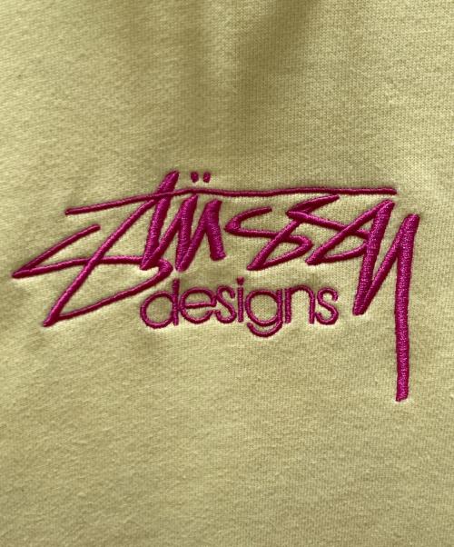 stussy（ステューシー）stussy (ステューシー) ロゴアップリケプルオーバーパーカー イエロー サイズ:Ⅼの古着・服飾アイテム