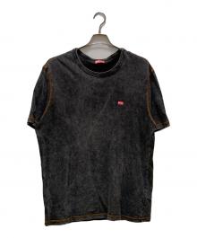 DIESEL（ディーゼル）の古着「ウォッシュ加工プリントTシャツ」｜グレー
