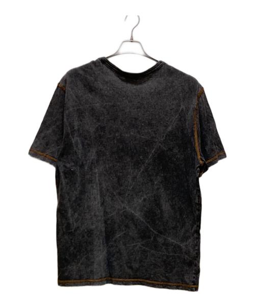DIESEL（ディーゼル）DIESEL (ディーゼル) ウォッシュ加工プリントTシャツ グレー サイズ:XXLの古着・服飾アイテム