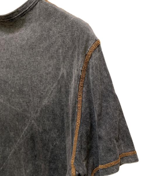 DIESEL（ディーゼル）DIESEL (ディーゼル) ウォッシュ加工プリントTシャツ グレー サイズ:XXLの古着・服飾アイテム