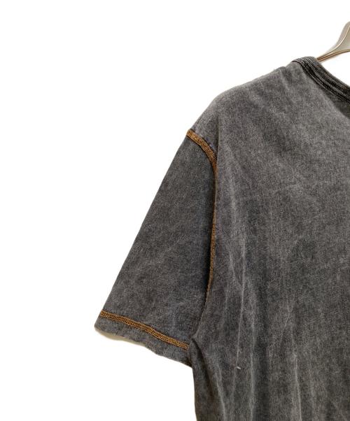 DIESEL（ディーゼル）DIESEL (ディーゼル) ウォッシュ加工プリントTシャツ グレー サイズ:XXLの古着・服飾アイテム