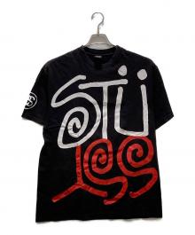 stussy（ステューシー）の古着「ラスタデカロゴTシャツ」｜ブラック