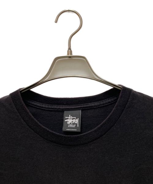 stussy（ステューシー）stussy (ステューシー) ピースプリントカットソー ブラック サイズ:Lの古着・服飾アイテム