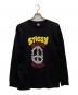 stussy（ステューシー）の古着「ピースプリントカットソー」｜ブラック