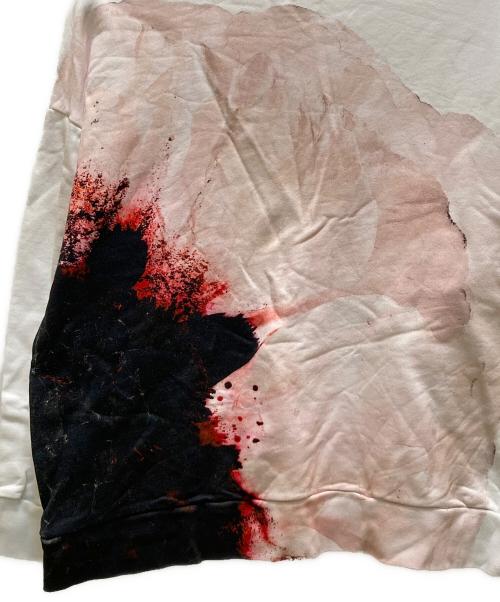 ALEXANDER McQUEEN（アレキサンダーマックイーン）ALEXANDER McQUEEN (アレキサンダーマックイーン) グラフィックデザインスウェット ホワイト×レッド サイズ:38　160/84Aの古着・服飾アイテム