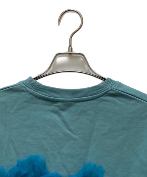 VIVANO（ヴィヴィアーノ）VIVANO (ヴィヴィアーノ) チュールレイヤードクルーネックスウェット グレー×ブルー サイズ:Sの古着・服飾アイテム