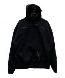 WIND AND SEA×WILDSIDE YOHJI YAMAMOTO（ウィンダンシー×ワイルドサイド ヨウジ ヤマモト）の古着「コラボマルチジッププルオーバーパーカー」｜ブラック