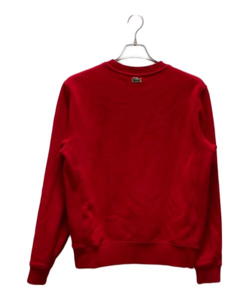 LACOSTE（ラコステ）LACOSTE (ラコステ) フロッキーオーバルクロッククルーネックスウェット レッド サイズ:Sの古着・服飾アイテム