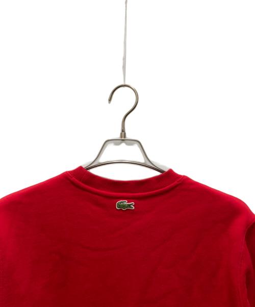 LACOSTE（ラコステ）LACOSTE (ラコステ) フロッキーオーバルクロッククルーネックスウェット レッド サイズ:Sの古着・服飾アイテム