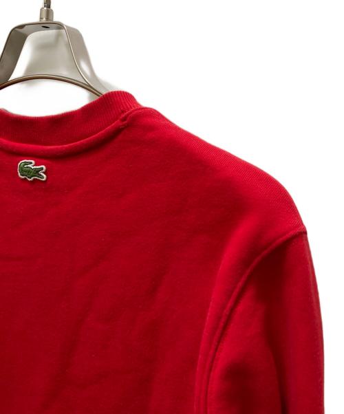 LACOSTE（ラコステ）LACOSTE (ラコステ) フロッキーオーバルクロッククルーネックスウェット レッド サイズ:Sの古着・服飾アイテム