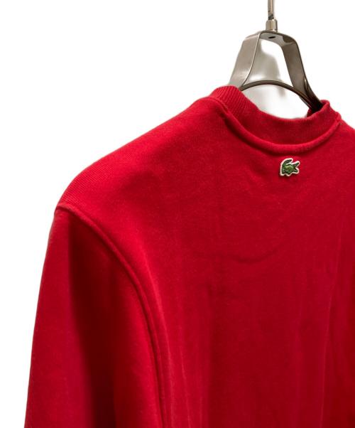 LACOSTE（ラコステ）LACOSTE (ラコステ) フロッキーオーバルクロッククルーネックスウェット レッド サイズ:Sの古着・服飾アイテム