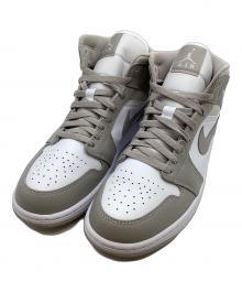 NIKE（ナイキ）の古着「エアジョーダン1 ミッド "リネン"」｜グレー×ホワイト