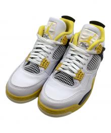 NIKE（ナイキ）の古着「ウィメンズ エアジョーダン4 レトロ "ヴィヴィッドサルファー"」｜イエロー×ホワイト