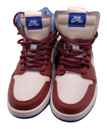 NIKE（ナイキ）の古着「ウィメンズ エアジョーダン1 ハイ ズーム コンフォート "チームレッド"」｜ホワイト×ベージュ