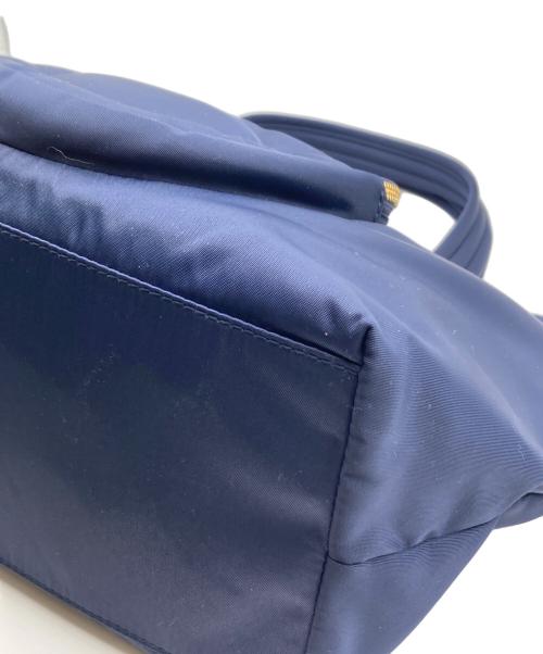 ANYA HINDMARCH（アニヤ・ハインドマーチ）ANYA HINDMARCH (アニヤ・ハインドマーチ) SMILLY コラボ スマイリー ウィンク 2WAYトートバッグ ネイビーの古着・服飾アイテム