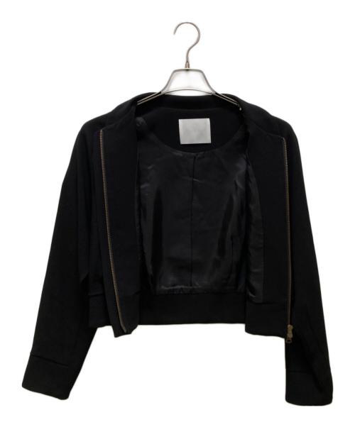 Mame Kurogouchi（マメクロゴウチ）mame kurogouchi (マメクロゴウチ) ダブルジップ刺繍ブルゾン ブラック サイズ:1の古着・服飾アイテム