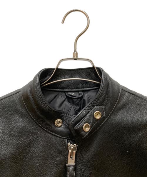Freeclom（フリークロム）Freeclom (フリークロム) シングルレザーライダースジャケット ブラック サイズ:42の古着・服飾アイテム