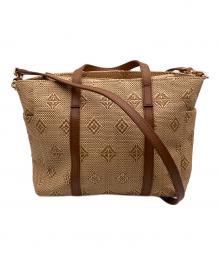 russet（ラシット）の古着「パナマ風2WAYトートバッグ」｜ベージュ