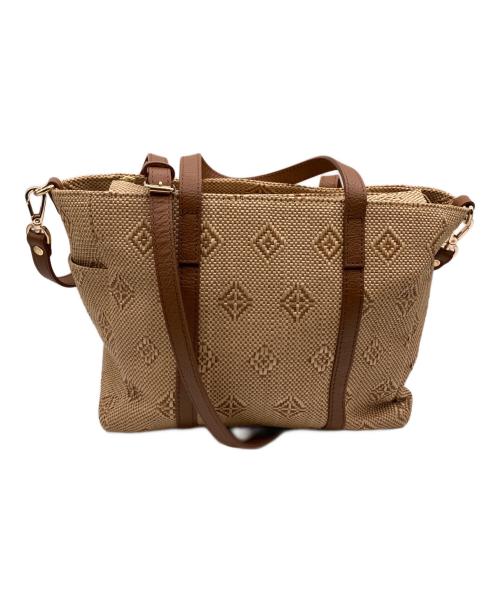 russet（ラシット）russet (ラシット) パナマ風2WAYトートバッグ ベージュの古着・服飾アイテム