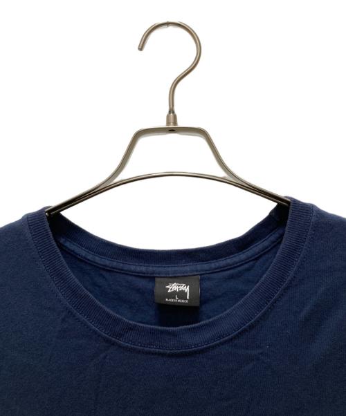 stussy（ステューシー）stussy (ステューシー) シャドーマン プリントTシャツ ネイビー×ホワイト サイズ:Ⅼの古着・服飾アイテム