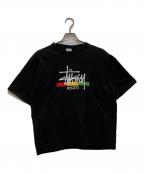 stussyステューシー）の古着「ヴィンテージ ラスタ ルーツ プリントTシャツ」｜ブラック